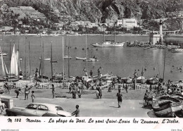 [06] Menton - La Plage Du Port. Le Pont Saint-Louis Les Douanes. L'Italie. Bentley S1 ? - PKW