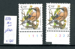 Belgique  Préos Oiseaux De Buzin N° PRE 827 B P6 A       Planches 1 Et 2 Xx - Typografisch 1986-96 (Vogels)