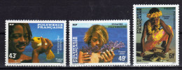 POLYNESIE Polynesia 1986 Visages Coquillages Yv 249/251 MNH ** - Neufs