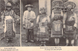 CHINE - Jeune Mariée Lolo - Jeune Homme Et Jeunes Filles Lolo - Tradition - Carte Postale Ancienne - - Chine