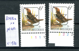 Belgique  Préos Oiseaux De Buzin N° PRE 829 P6 A       Planches 1 Et 2 Xx - Typos 1986-96 (Vögel)