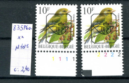 Belgique  Préos Oiseaux De Buzin N° PRE 835 P6a      Planches 1 Et 2 Xx - Typos 1986-96 (Oiseaux)