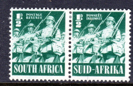 SOUTH AFRICA - 1941 INFANTRY ½d PAIR FINE MOUNTED MINT MM * SG 88 - Unused Stamps