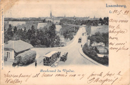 Luxembourg - Boulevard Du Viaduc - Tramway A Cheval - Tram - Carte Circulée En 1899 - Carte Postale Ancienne - - Luxemburg - Stad