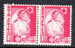 SOUTH AFRICA - 1941 NURSES1d PAIR FINE MOUNTED MINT MM * SG 89 REF A - Nuovi