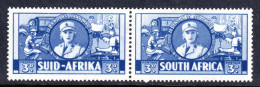 SOUTH AFRICA - 1941 WOMENS AUXILIARY SERVICES 3d PAIR FINE MOUNTED MINT MM * SG 91 - Unused Stamps