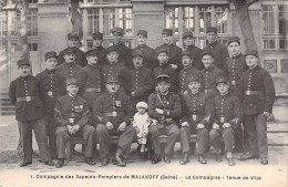 FRANCE - Compagnie Des Sapeurs Pompiers De Malakoff - La Compagnie - Tenue De Ville - Carte Postale Ancienne - - Malakoff