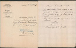 Ministère Des Chemins De Fer Postes & Télégraphes - Communiqué à M. Le Percepteur Des Postes à Mariembourg - Grenzübergangsstellen