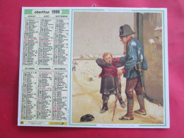 CALENDRIER ALMANACH 1990 OBERTHUR PHOTOS ANCIENNES VINTAGE MILITAIRE ENFANTS - Grossformat : 1981-90