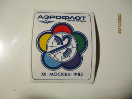 USS RUSSIA AEROFLOT 1985 MOSCOW YOUTH FESTIVAL STICKER - Pegatinas