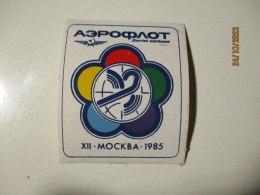 USS RUSSIA AEROFLOT 1985 MOSCOW YOUTH FESTIVAL STICKER - Adesivi