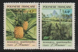 POLYNESIE - N° 374/5 ** (1991) L'ananas - Neufs