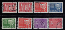 SWEDEN 1961 SCOTT #600,602-608 STAMPS USED - Used Stamps