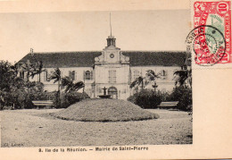 ILE DE LA REUNION MAIRIE DE SAINT PIERRE  CARTE TIMBREE CLICHE UNIQUE - Saint Pierre