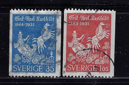 SWEDEN 1964 SCOTT #640,641 STAMPS USED - Oblitérés