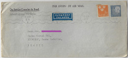 Sweden 1964 Brazilian Diplomatic Service Airmail Cover Sent From Göteborg To Blumenau Brazil 2 Definitive Stamp - Brieven En Documenten