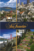 SAN FRANCISCO, MULTIPLE VIEWS, TRAM, ARCHITECTURE, BRIDGE, GARDEN, UNITED STATES - San Francisco