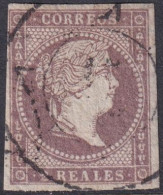 Spain 1856 Sc 43 España Ed 46 Used Cartwheel (rueda) Cancel - Usados