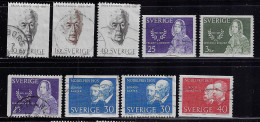 SWEDEN 1965 SCOTT #683-691 STAMPS USED - Oblitérés