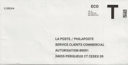 Lettre T Eco 20gr La Poste/Philaposte - Karten/Antwortumschläge T
