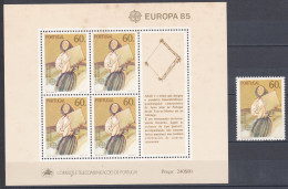 Portugal 1985 - NMH Timbres EUROPA - Année Européenne De La Musique (J) Rousseurs - Neufs
