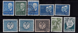 SWEDEN 1967-68 SCOTT #765-767,770-772,776-778,783,788 STAMPS USED - Used Stamps