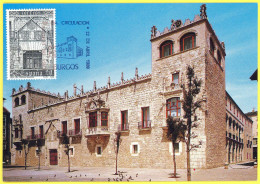 España. Spain. 1989. FDC. Casa Del Cordon. Burgos - Tarjetas Máxima