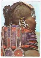 AFR-1665  TURKANA GIRL With Necklaces - Kenya