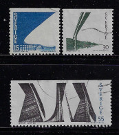 SWEDEN 1969 BOOKLET PANE SCOTT #822-824 STAMPS USED - Used Stamps