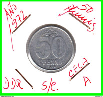 ( GERMANY DDR ) AÑO 1972 REPUBLICA DEMOCRATICA DE ALEMANIA ( DDR ) MONEDAS DE 50 PFENNING ALUMINIO - DE 23 mm. - 50 Pfennig