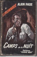 C1  Alain PAGE Camps De La Nuit FN ESPIONNAGE 158 EO 1958 Epuise PORT INCLUS France - Fleuve Noir
