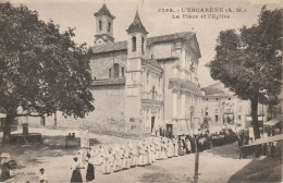 CPA-06-L'ESCARENE-La Place Et L'église-Animée - L'Escarène