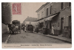 89 NEUVY SAUTOUR Grande Rue Maison Barthelémy Edit Barthelémy - 1906 Hippomobiles De Livraison Balais - Recto Brillant - Neuvy Sautour
