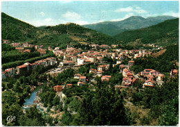 CPSM DE AMÉLIE-LES-BAINS  (PYRÉNÉES ORIENTALES)  VUE GÉNÉRALE, AU FOND LE MASSIF DU CANIGOU - Amélie-les-Bains-Palalda