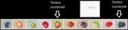 R157**(4800/4809) -Fruits/Fruiten (bande 8 De 10 Timb Dif Num 3 Chiffres / Band 8 Van 10 Versch Zeg 3 Cijfers Genum) - Coil Stamps