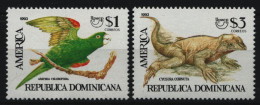Dominikanische Republik 1993 - Mi-Nr. 1684-1685 ** - MNH - Wildtiere - Dominicaine (République)