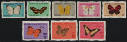 Dominikanische Republik 1966 - Mi-Nr. 868-875 ** - MNH - Schmetterlinge - Dominicaine (République)