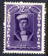 SOUTH AFRICA - 1941 SAILOR 2d STAMP FINE MOUNTED MINT MM * SG 96 REF B - Ongebruikt