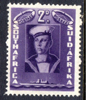 SOUTH AFRICA - 1941 SAILOR 2d STAMP FINE MOUNTED MINT MM * SG 96 REF B - Nuovi