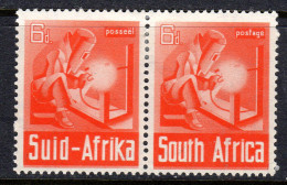 SOUTH AFRICA - 1941 WELDING 6d STAMP PAIR FINE MOUNTED MINT MM * SG 93 - Unused Stamps