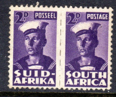 SOUTH AFRICA - 1943 SAILOR UNIT OF 2 FINE MOUNTED MINT MM * SG 100 REF A - Ongebruikt