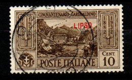 COLONIE ITALIANE - LIPSO - 1932 - GARIBALDI - 10 CENT. - USATO - Aegean (Lipso)