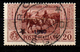 COLONIE ITALIANE - LIPSO - 1932 - GARIBALDI - 20 CENT. - USATO - Egée (Lipso)
