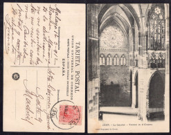 España - 1912 - Leon - La Catedral - Interior En El Crucero - León