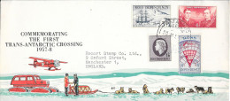 COMMEMORATING THE FIRST TRANS-ANTARTIC CROSSING 1957-8 - Cartas & Documentos