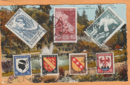France 1946 FDC On A Postcard 7 Stamps - ....-1949