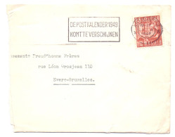 Belgique 762 Exportation 1f35 Sur Lettre Antwerpen Vers Evere 1948 Flamme De Postkalender 1949 - 1948 Exportation