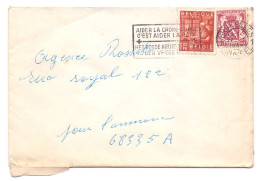 Belgique 479 Petit Sceau 40c 762 Exportation 1f35 Sur Lettre Bruxelles 1949 Flamme Aider La Croix-rouge Roode Kruis - 1948 Esportazione