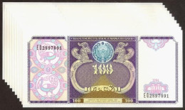 UZBEKISTAN. 10 Pieces X 100 Sum 1994. UNC. - Uzbekistán