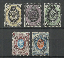 RUSSLAND RUSSIA 1866 Michel 18 - 22 X O - Usados